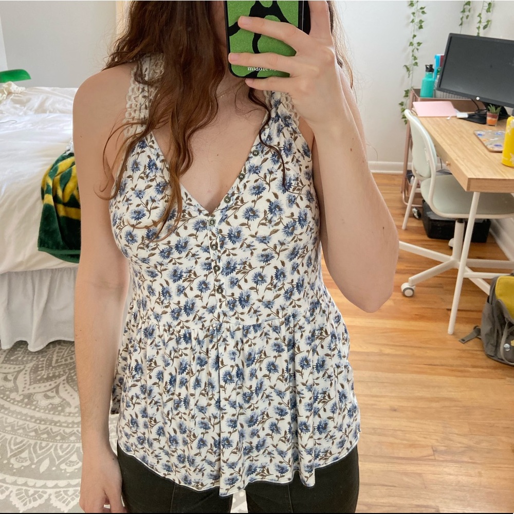 American Eagle Soft and Sexy Floral Tank